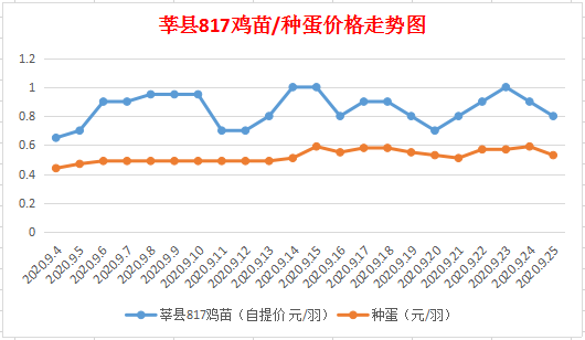 今日817雞苗價格走勢分析